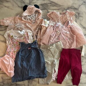 multi brand Baby Girl Clothing Bundle 6-9m